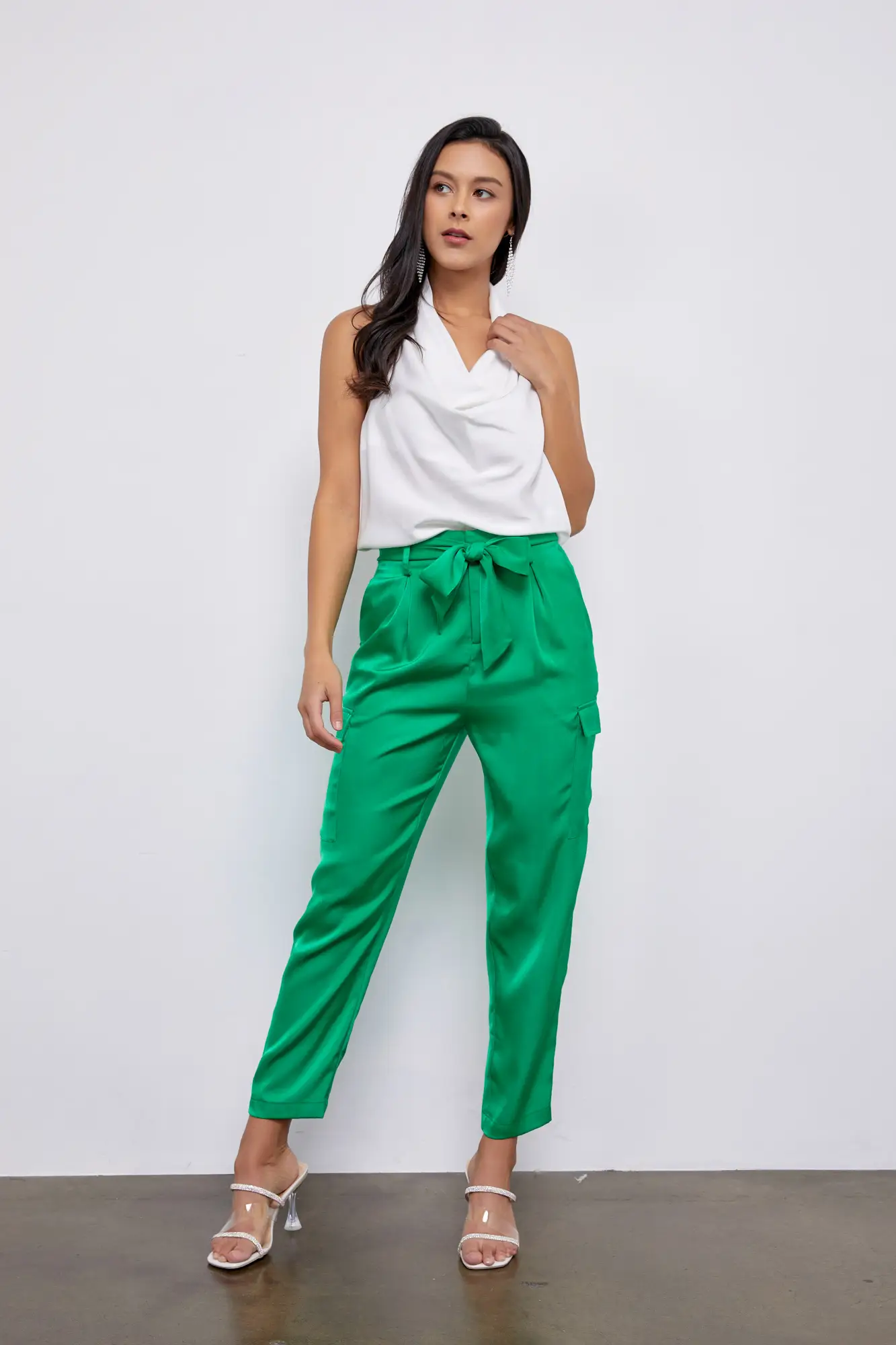 Pure Decadence White Cowl Neck Top