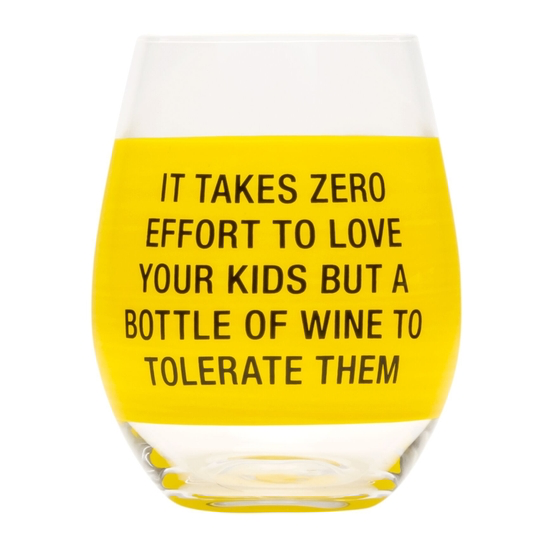 Zero Effort To Love-Wine Glass