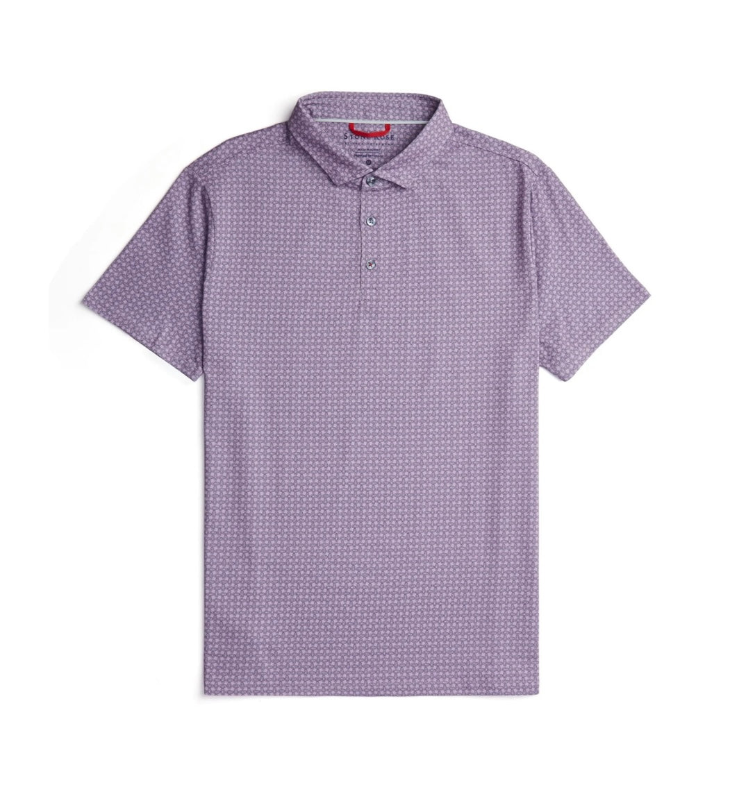 Geometric Lavender Polo