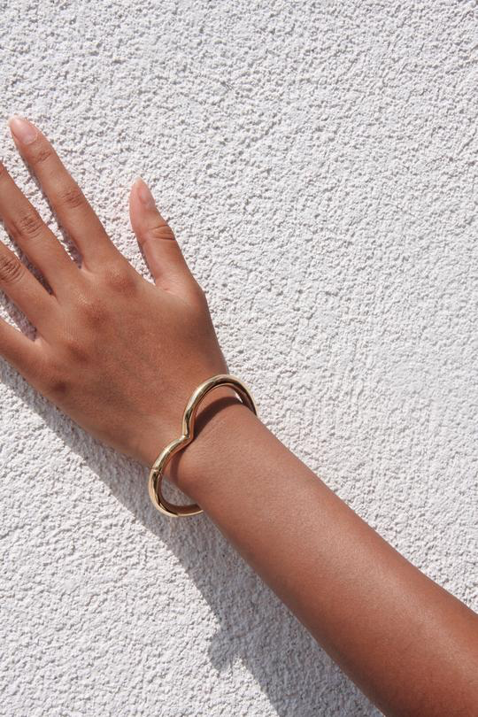 Heart of Gold Bangle Bracelet