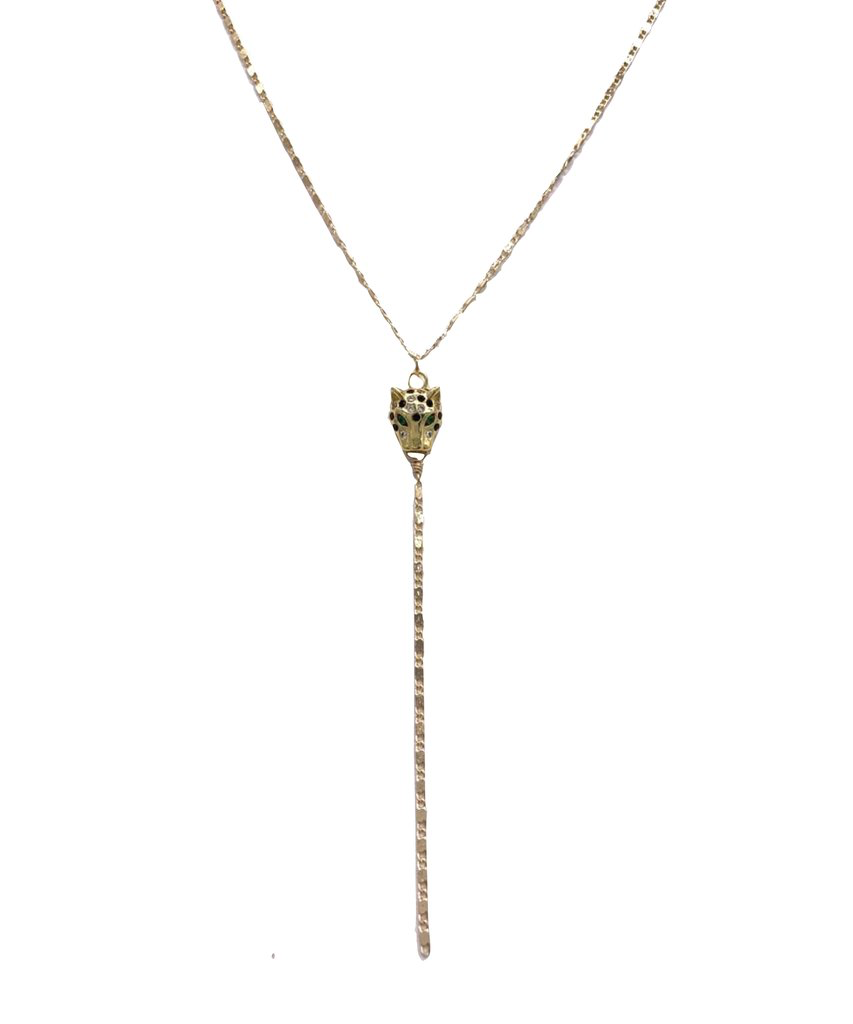 On The Wild Side Gold Lariat Necklace