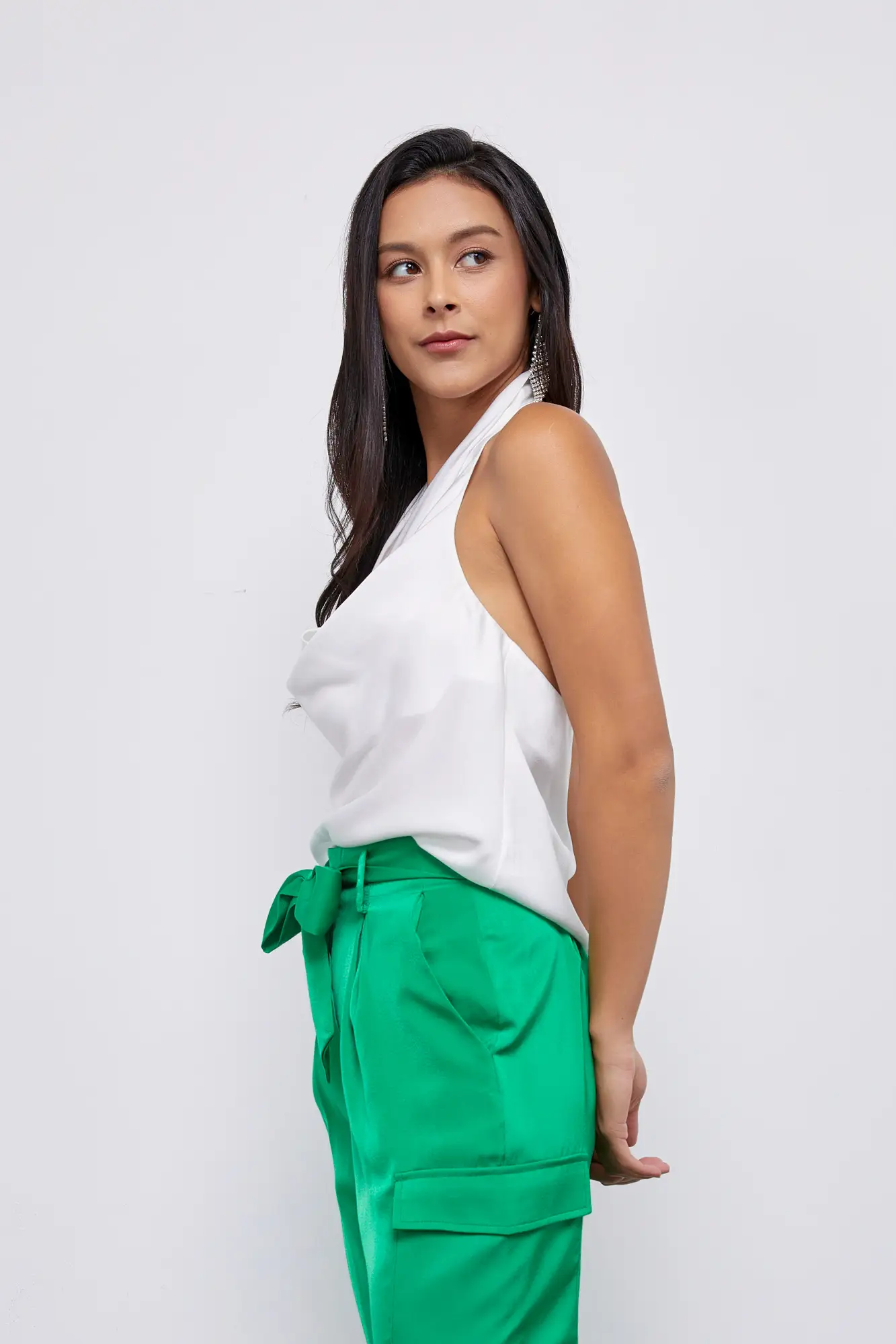 Pure Decadence White Cowl Neck Top