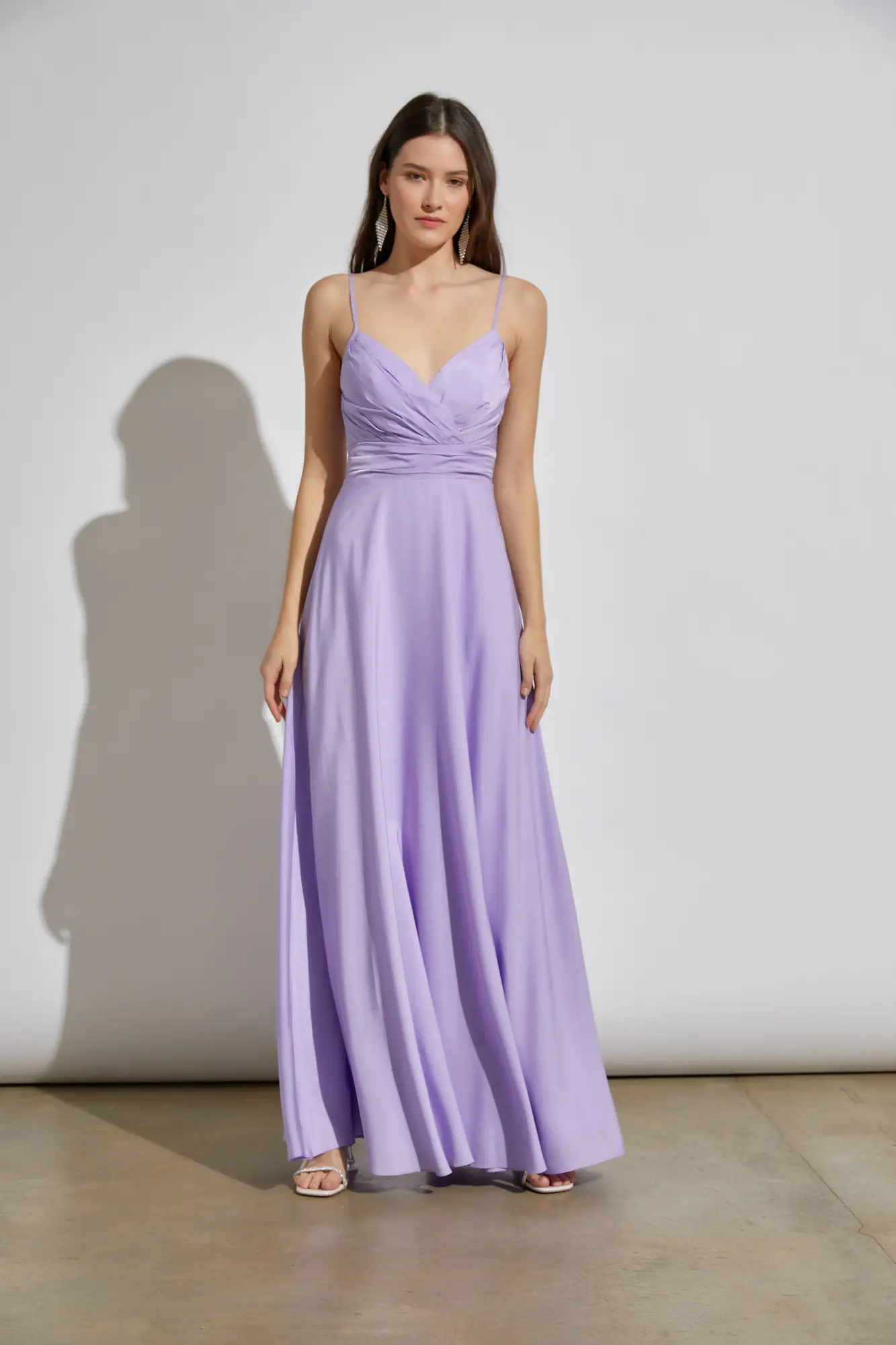 fitted lace wedding dress Lavender Lace Maxi Dress Medium main image 0