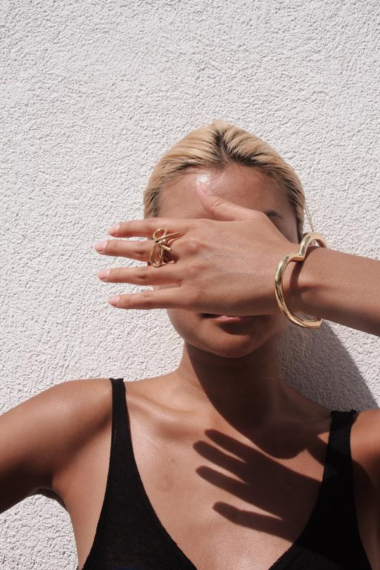 Heart of Gold Bangle Bracelet