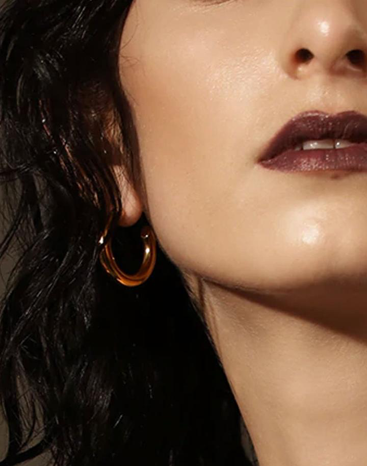 Mini Rally Gold Hoops