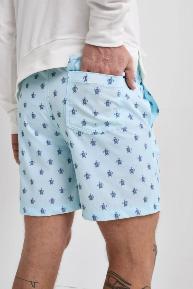 Light Blue Turtle Swim Short