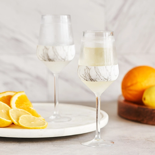 Wine Freeze Marble Stemmed (Set of Two)
