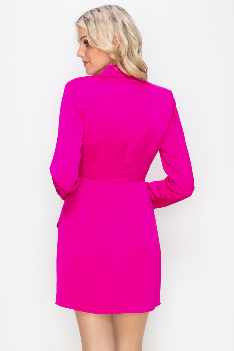 Light Up The Night Fuchsia Mini Dress