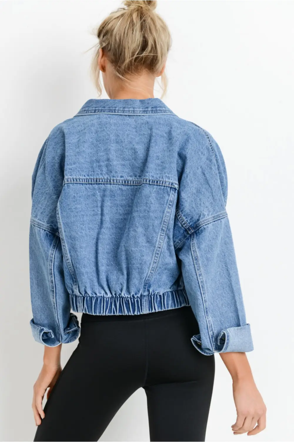 The Essential Layer Cropped Denim Jacket