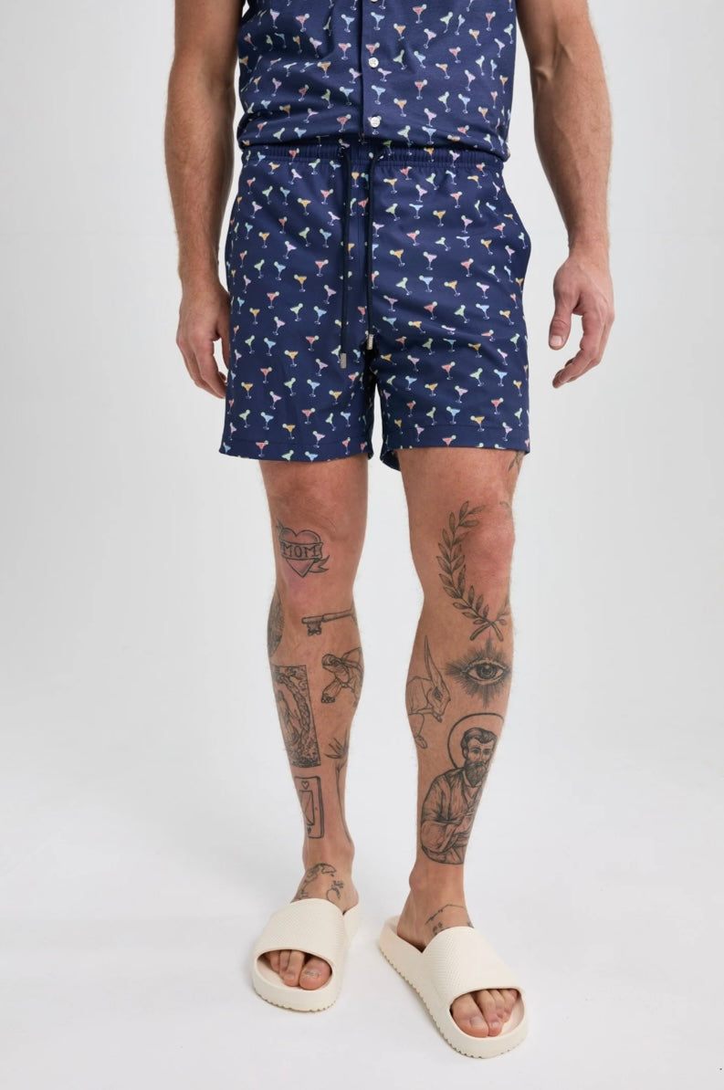 Margarita Time Navy Swim Short