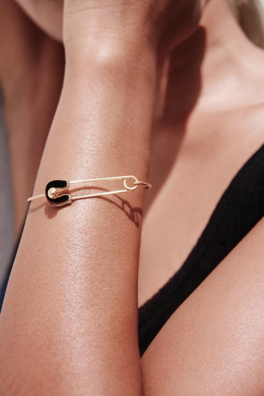 Safety Pin Gold Bracelet