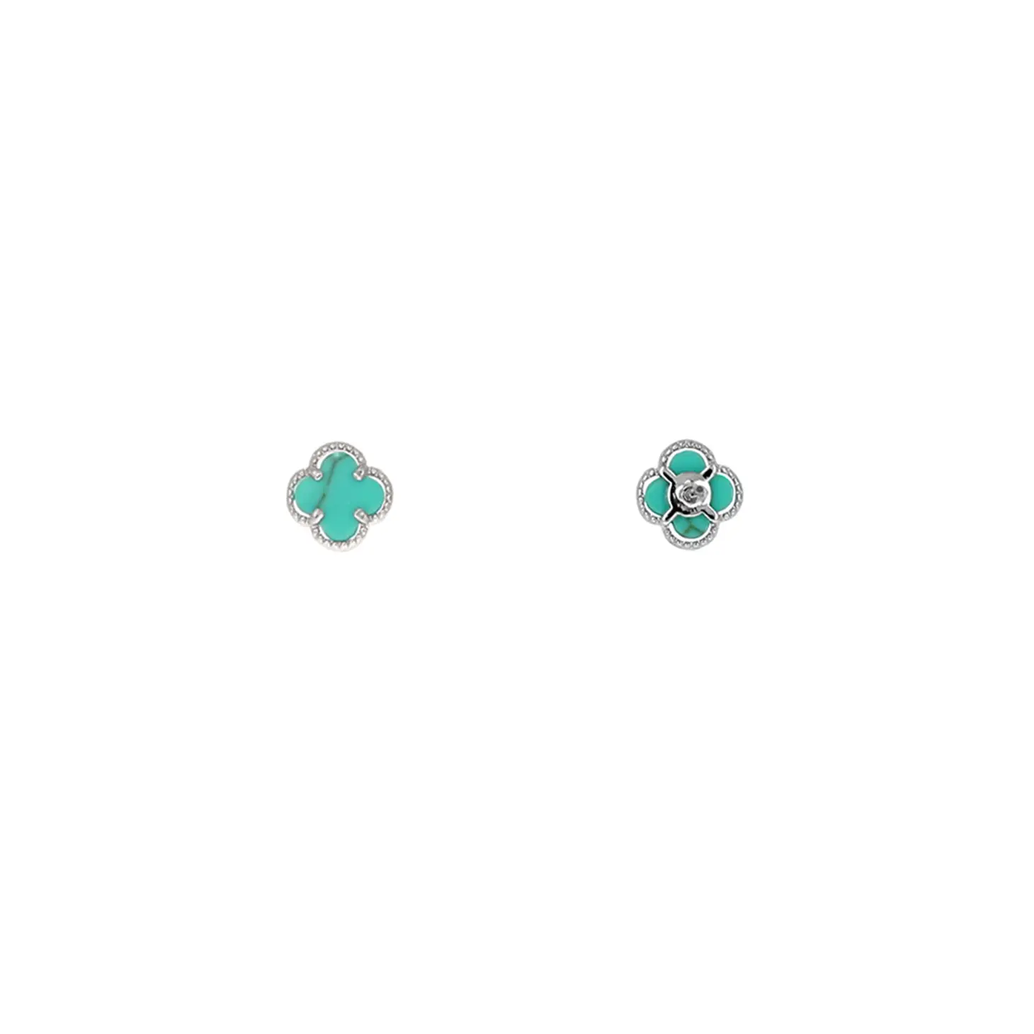 Clover Turquoise Stud Earrings