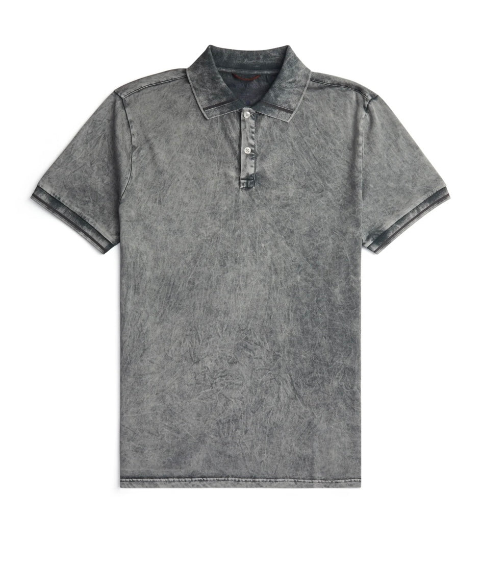 Vintage Grey Performance Short Sleeve Knit Polo