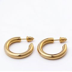 Mini Rally Gold Hoops