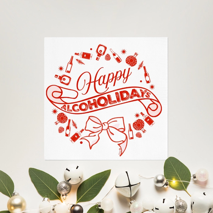 Happy Alcoholidays-Cocktail Napkins