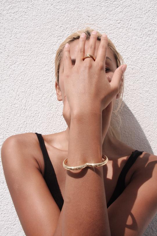 Heart of Gold Bangle Bracelet