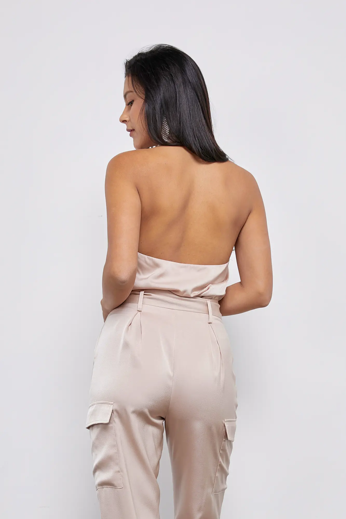 Pure Decadence Champagne Cowl Neck Top