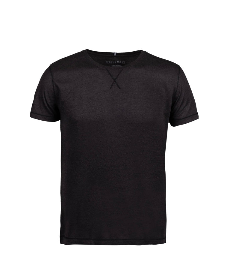 Black Melange Knit Tee