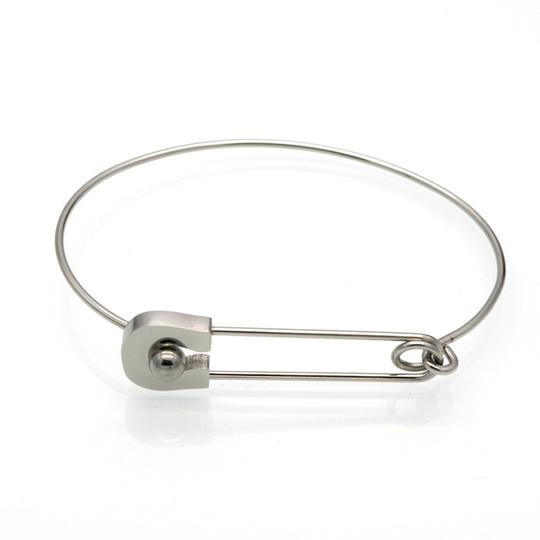 Safety Pin Silver Bracelet