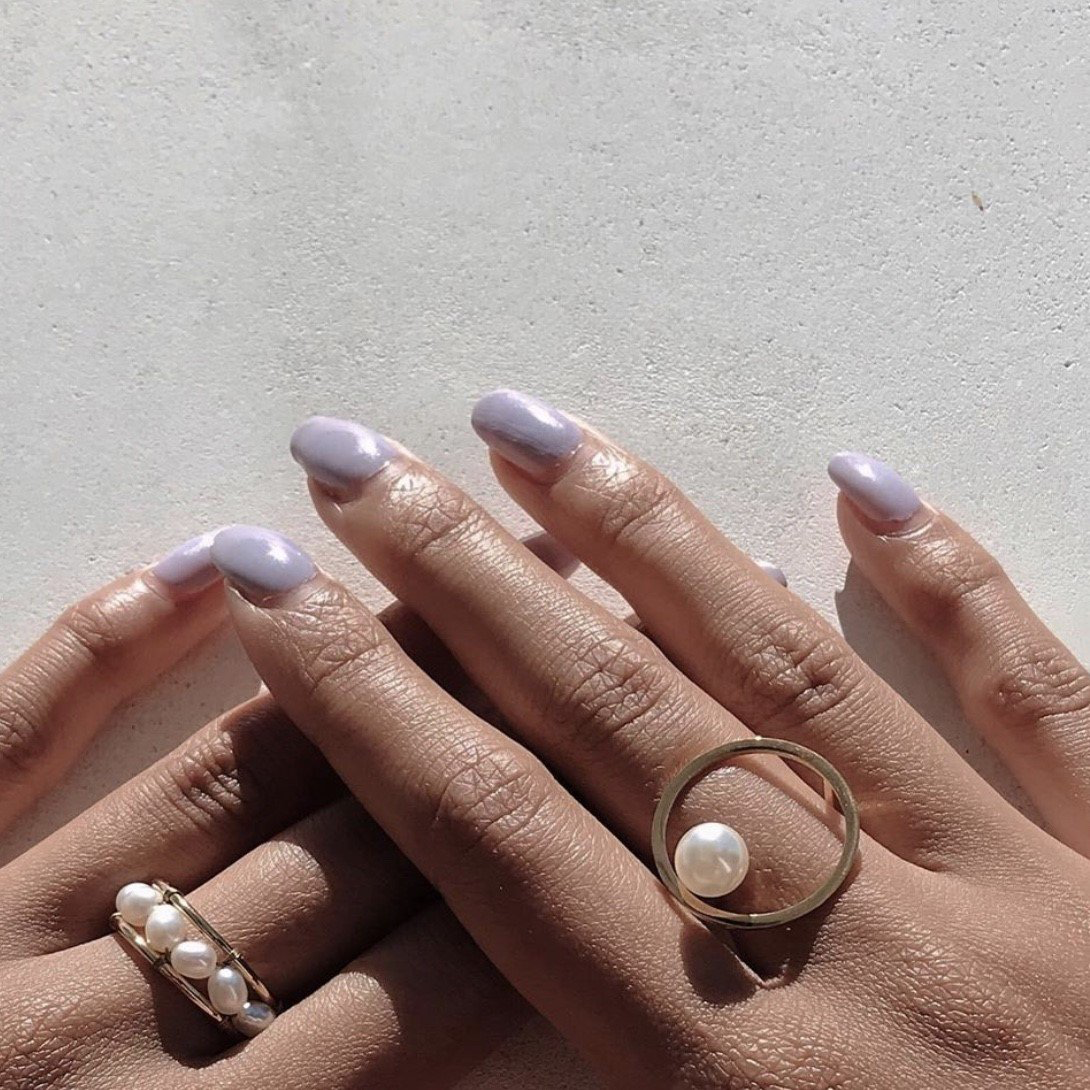 Halo Pearl Gold Ring
