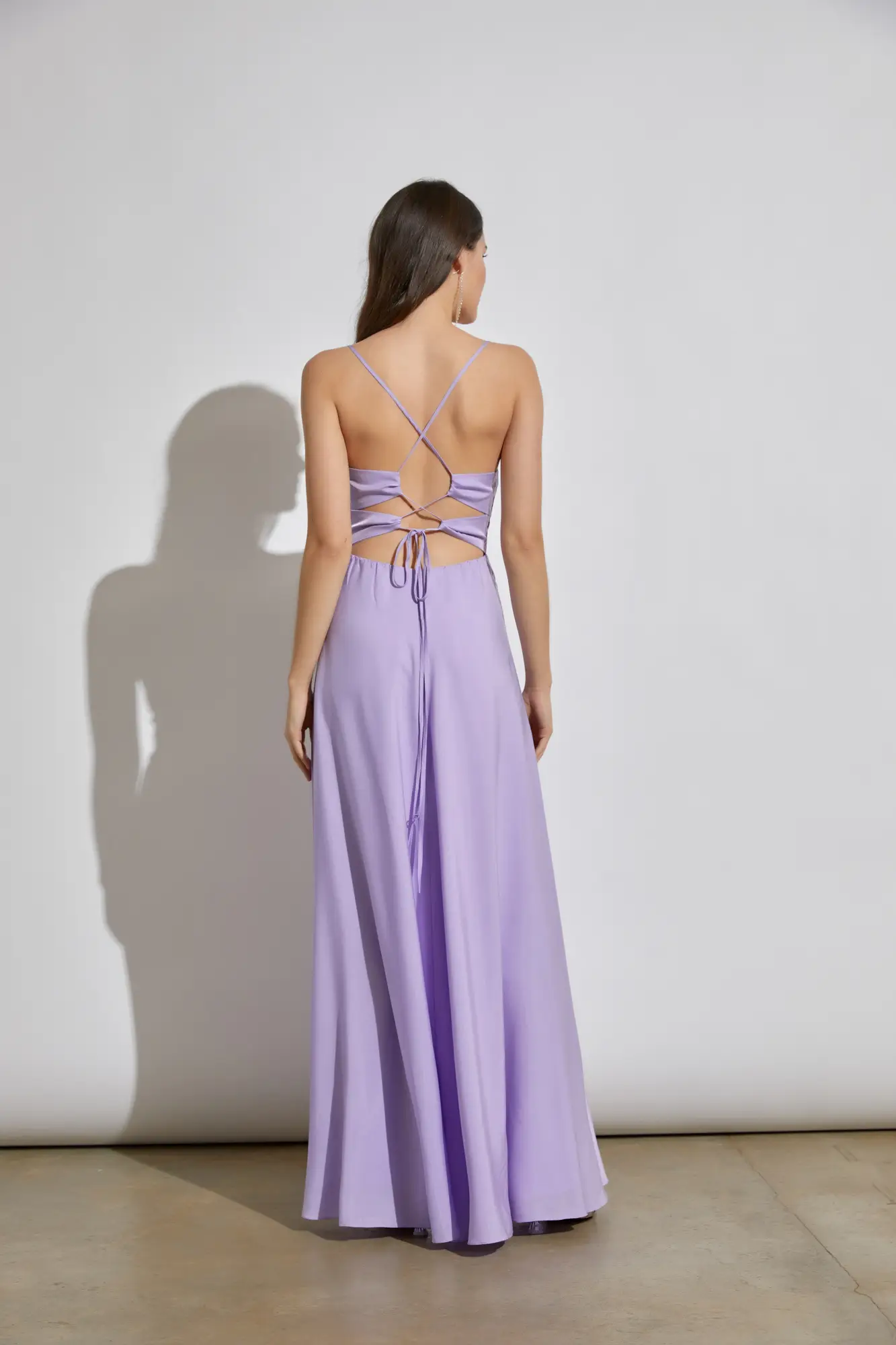 Tied Back To You Lavender Maxi Dress