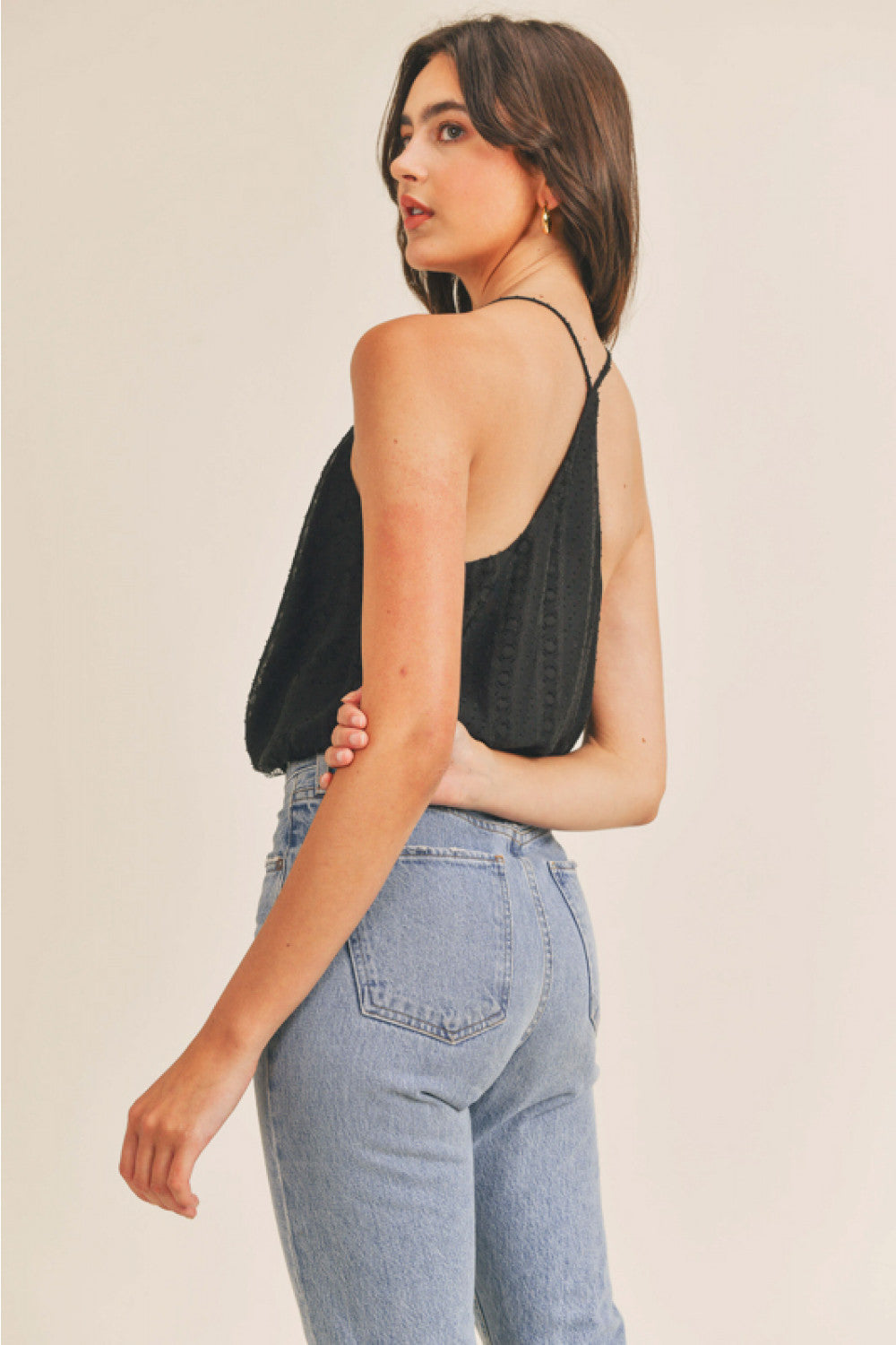 Delia Black Bodysuit