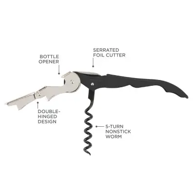 Double-Hinged Black Corkscrew