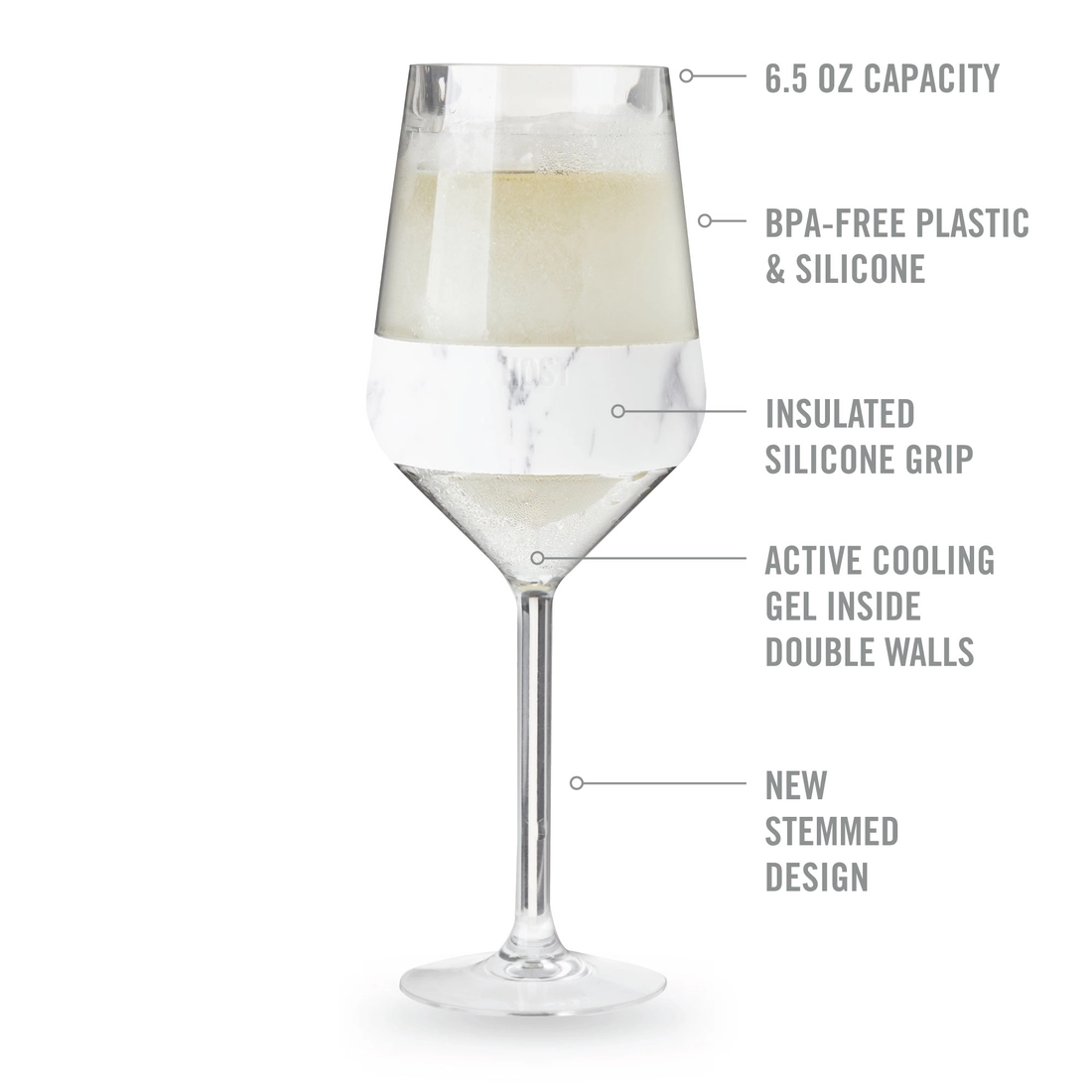 Wine Freeze Marble Stemmed (Set of Two)