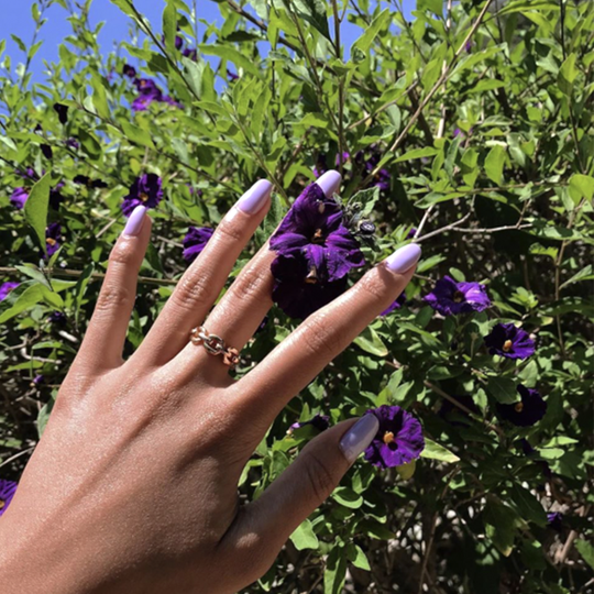Chain Reaction Gold Ring