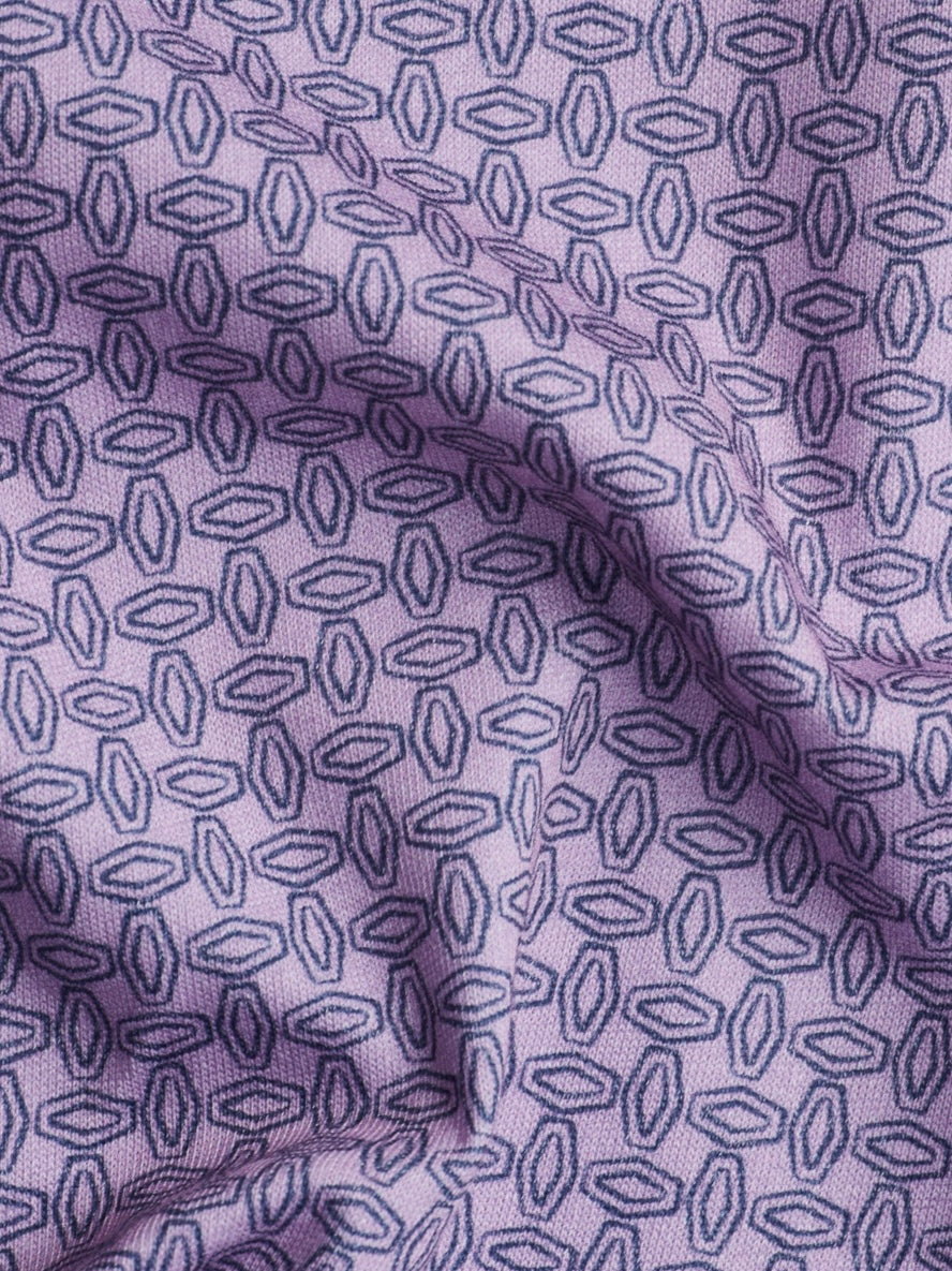 Geometric Lavender Polo