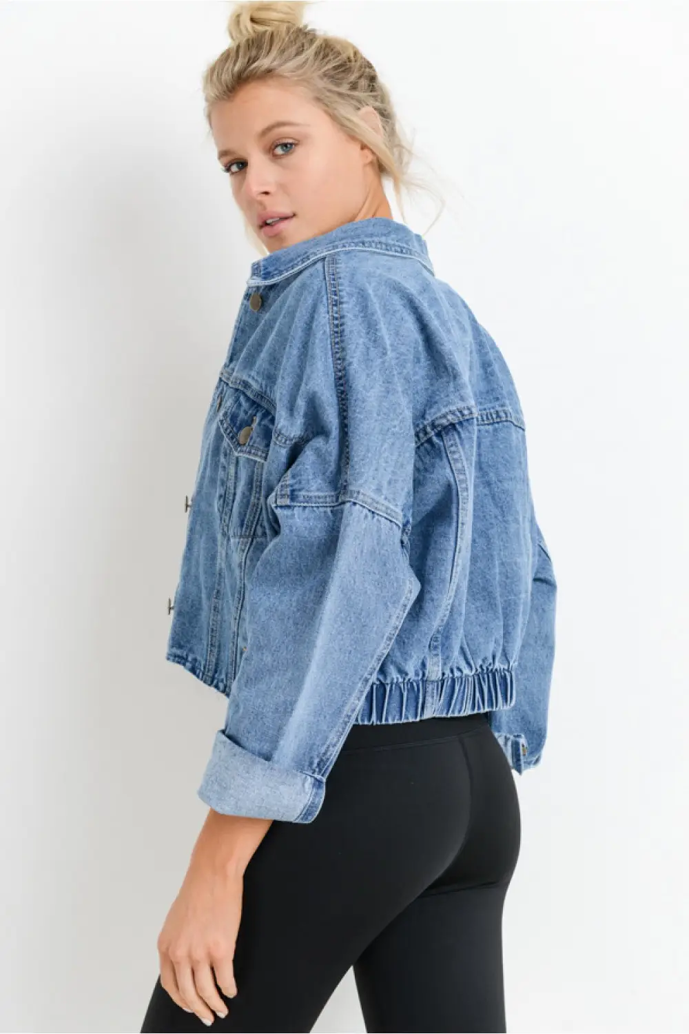 The Essential Layer Cropped Denim Jacket