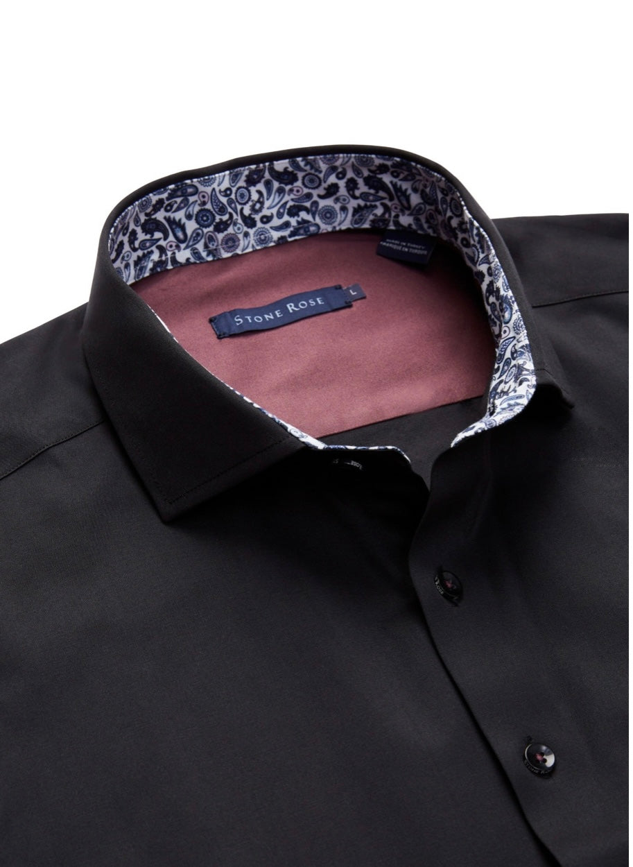 Black Paisley Performance Long Sleeve
