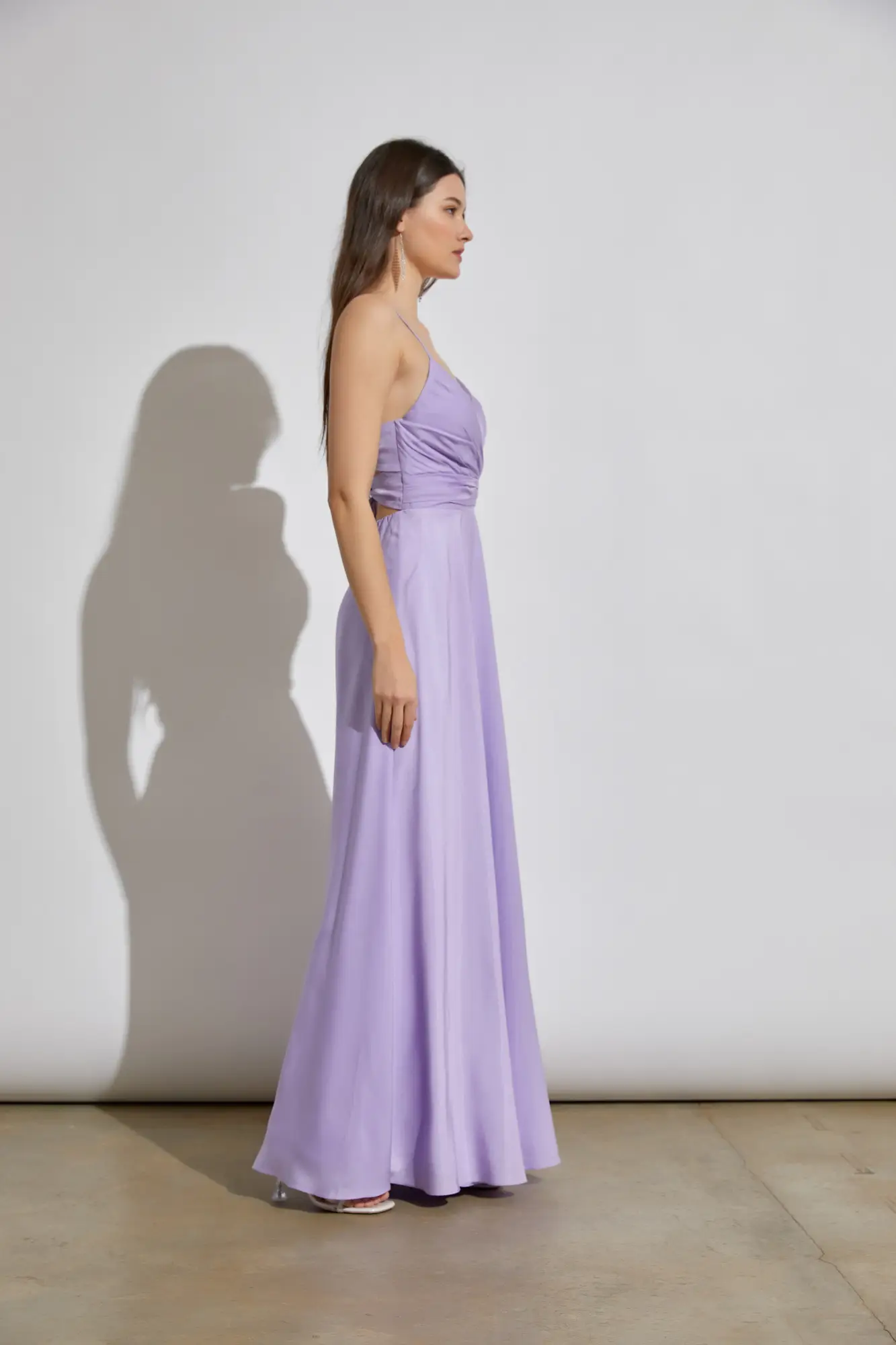 Tied Back To You Lavender Maxi Dress