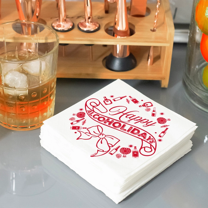 Happy Alcoholidays-Cocktail Napkins