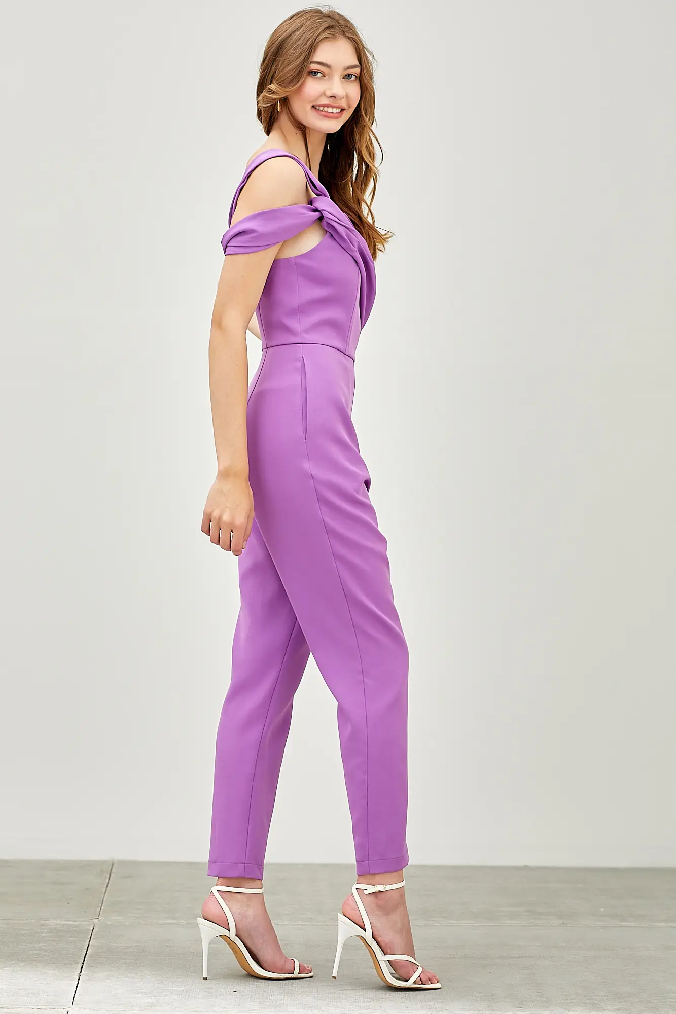 Dazzling Orchid One-Shoulder Jumpsuit