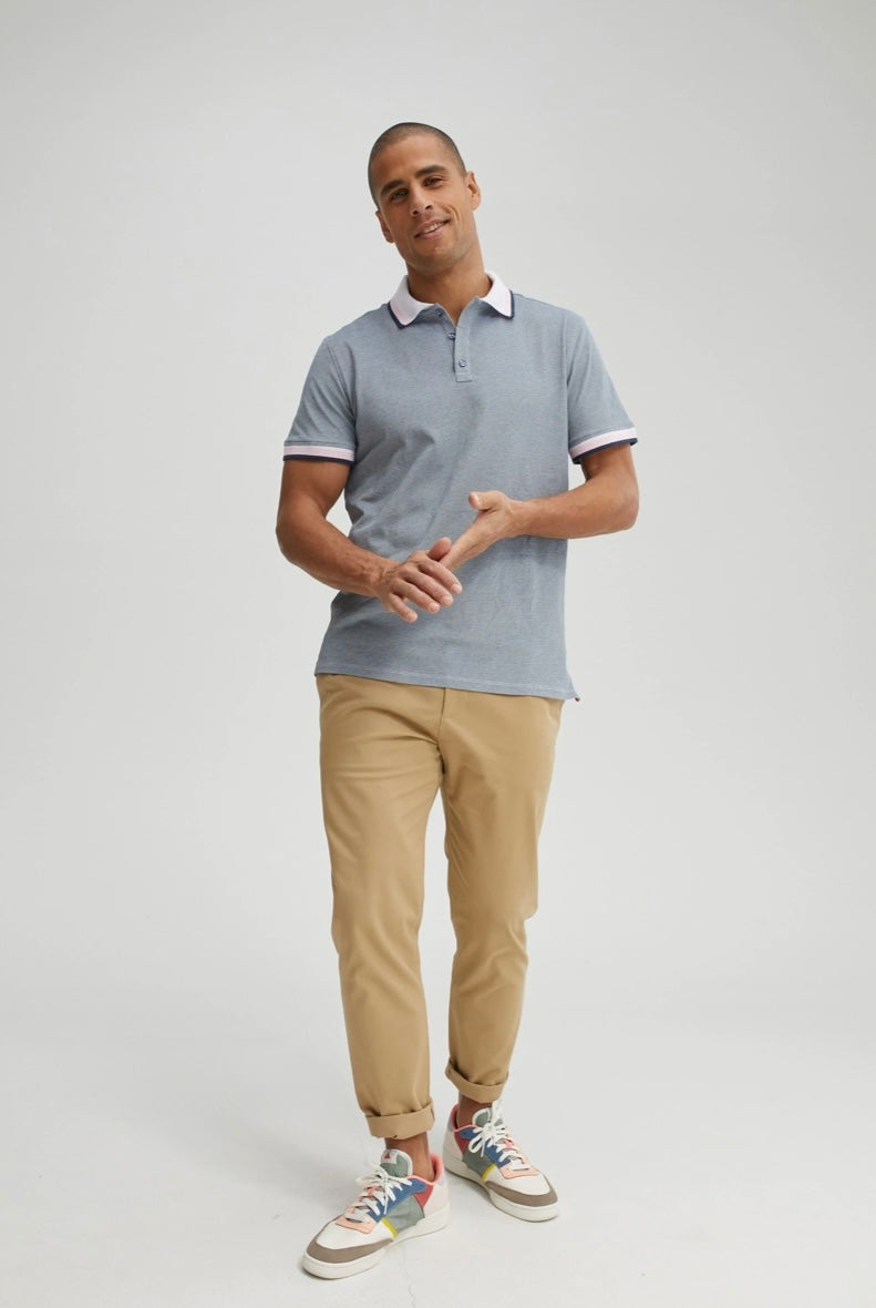 Navy Pique Knit Polo
