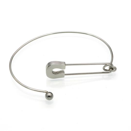 Safety Pin Silver Bracelet