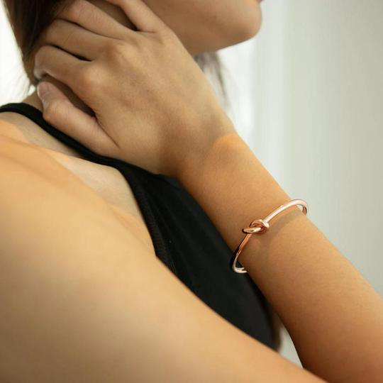 Knot Sorry Rose Gold Cuff Bracelet