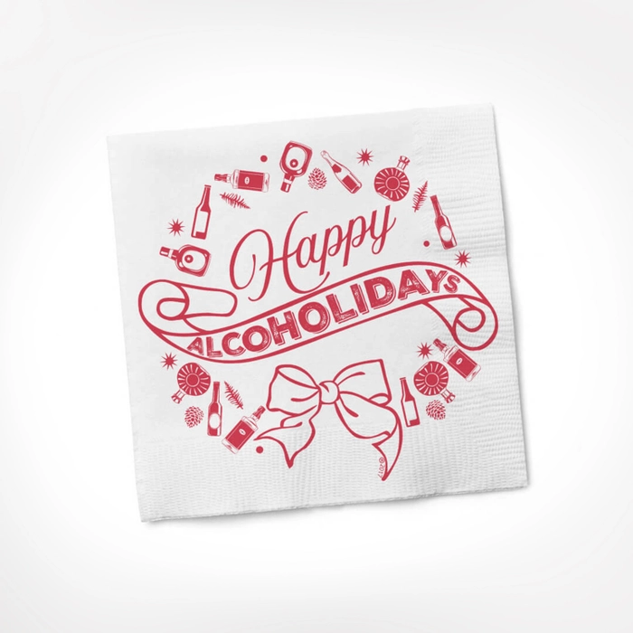 Happy Alcoholidays-Cocktail Napkins