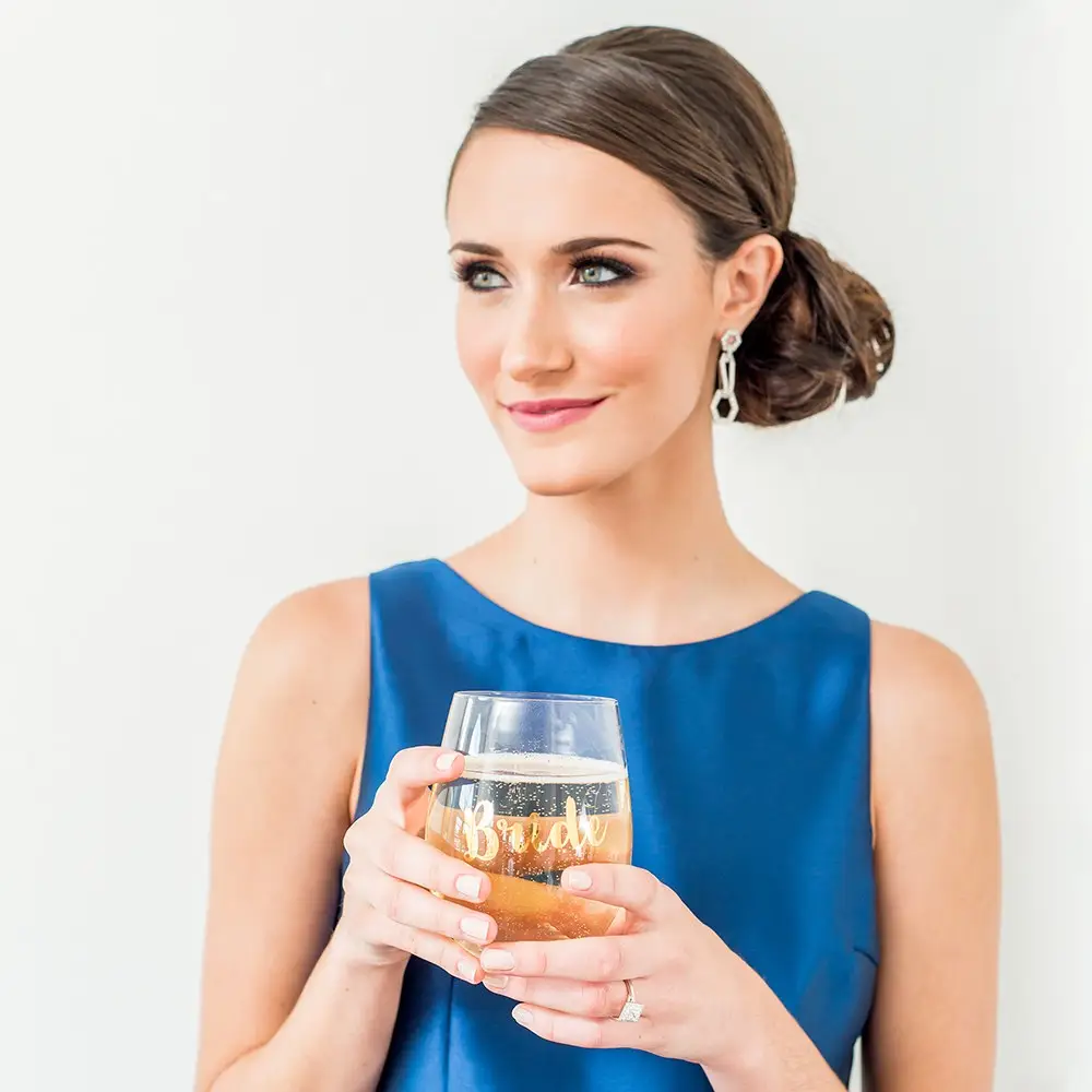 Bride Stemless Wine Glass