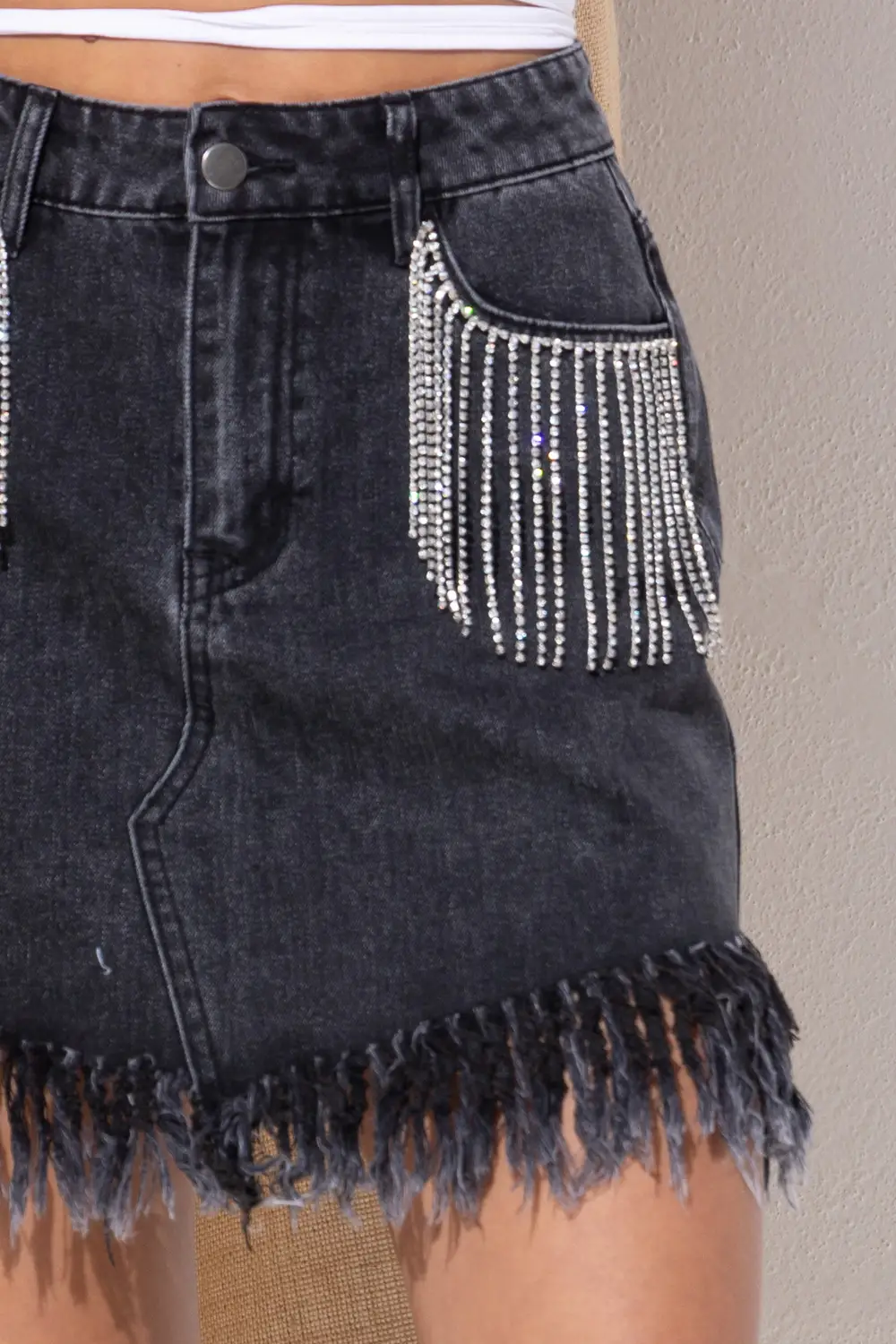 Dazzling The Night Away Denim Mini Skirt