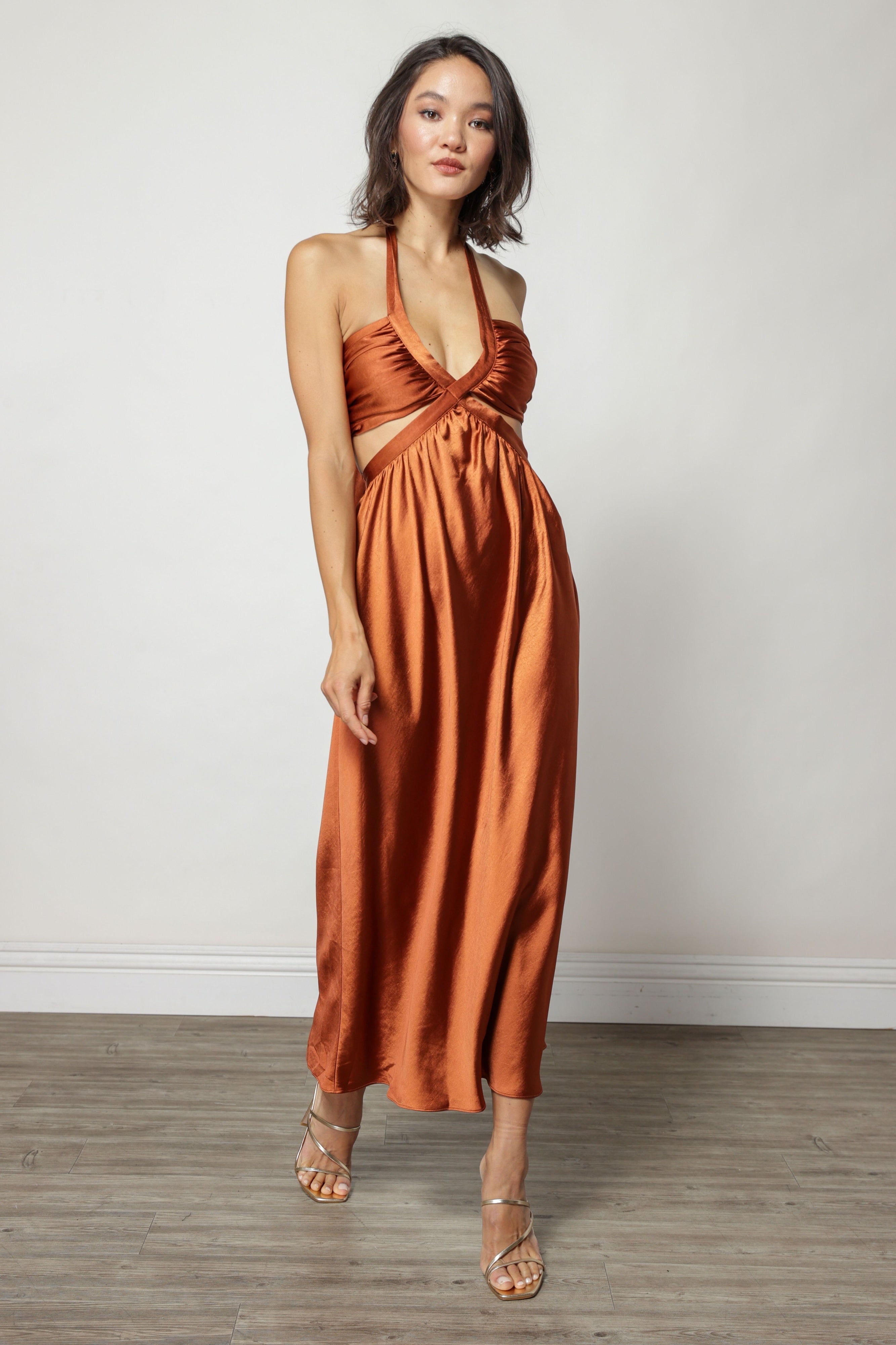 Rustfully Yours Cutout Midi Dress